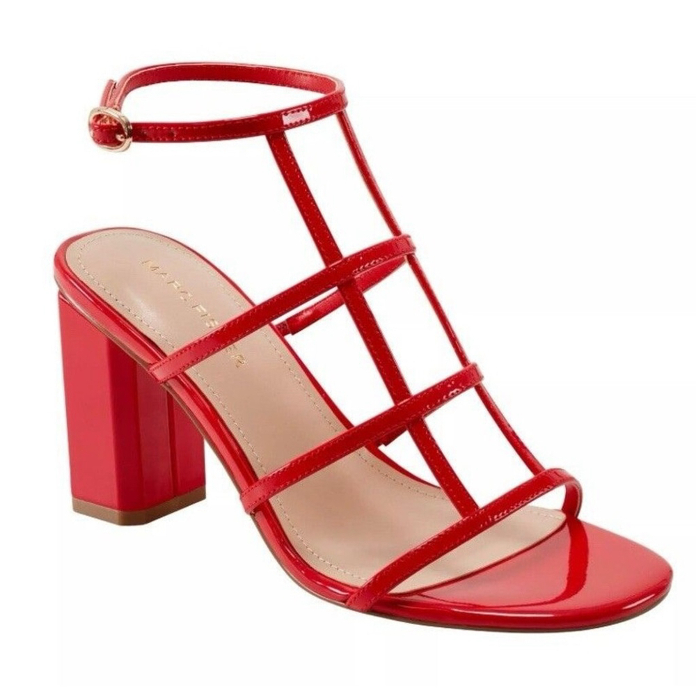 Marc Fisher Red Heels Size 9.5 In New Condition With Out Tags
